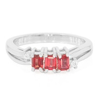 Anillo en plata con Rubí de Malawi