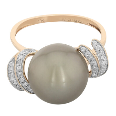 Anillo en oro con Perla cultivada de Tahití (M de Luca)