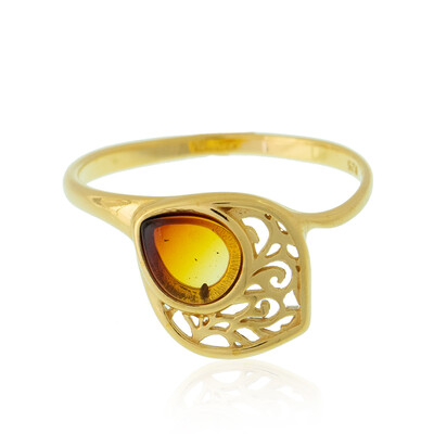 Anillo en plata con Ámbar báltico (dagen)