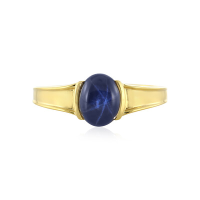 Anillo en plata con Zafiro estrella azul