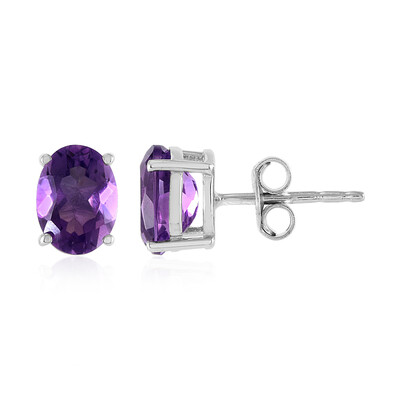 Pendientes en plata con Amatista de Zambia
