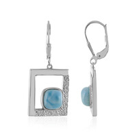 Pendientes en plata con Larimar