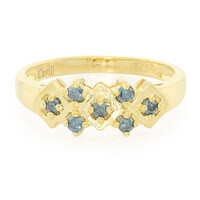 Anillo de hombre en plata con Diamante fantasía