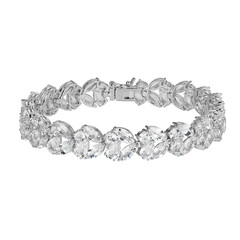 Brazalete en plata con Topacio blanco(Adela Silber)