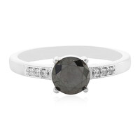 Anillo en plata con Diamante negro