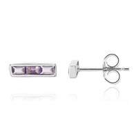 Pendientes en plata con Amatista Rosa de Francia