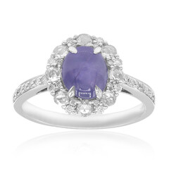 Anillo en oro con Zafiro púrpura ojos de gato (CIRARI)