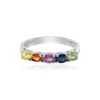 Anillo en plata con Zafiro verde