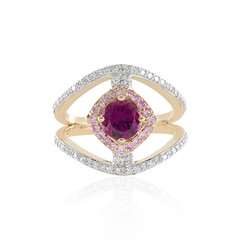 Anillo en oro con Granate Magenta (SUHANA)