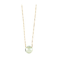 Collar en oro con Amatista verde