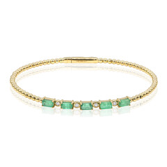 Brazalete en oro con Esmeralda de Zambia AAA (CIRARI)