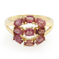 Anillo en oro con Zafiro Padparascha no calentado (AMAYANI)