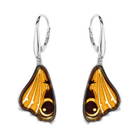 Pendientes en plata con Ámbar báltico