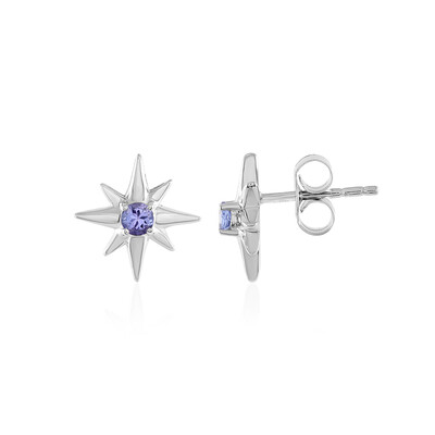 Pendientes en plata con Tanzanita