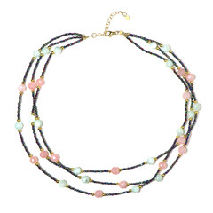 Collar en plata con Hematita dorada (Riya)