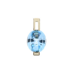Colgante en oro con Topacio azul cielo