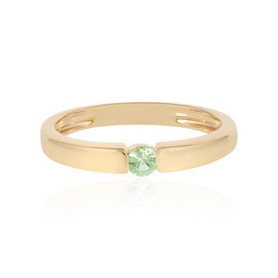 Anillo en plata con Tsavorita