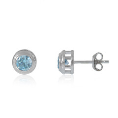 Pendientes en plata con Topacio azul cielo