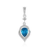 Colgante en plata con Apatita azul neón