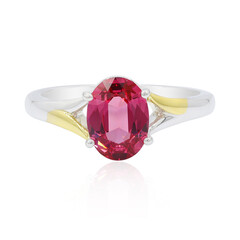 Anillo en oro con Espinela rosa