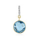 Colgante en oro con Topacio azul suizo