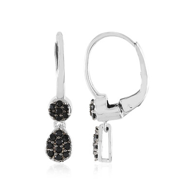 Pendientes en plata con Espinela negra