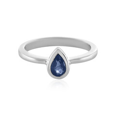 Anillo en plata con Zafiro azul