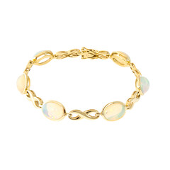 Brazalete en oro con Ópalo Welo AAA (CUSTODANA)