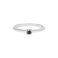 Anillo en plata con Diamante negro