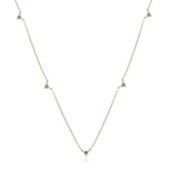 Collar en oro con Diamante azul cielo I2 (de Melo)