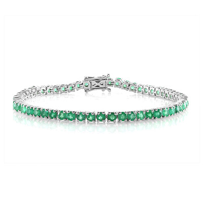 Brazalete en plata con Esmeralda de Brasil