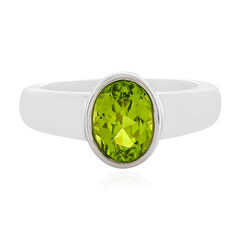 Anillo en plata con Peridoto de Jilin