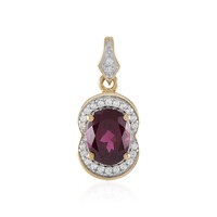 Colgante en oro con Granate Magenta
