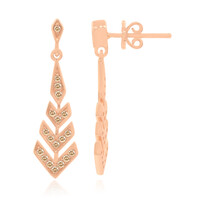 Pendientes en oro con Diamante rosa de Francia de Argyle SI1