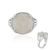 Anillo en plata con Ágata Arco Iris brillante