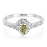 Anillo en plata con Turmalina cuprífera