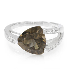 Anillo en plata con Cuarzo ahumado