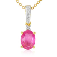 Collar en plata con Zafiro rosa de Madagascar