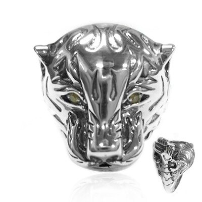 Anillo en plata con Diamante amarillo I2