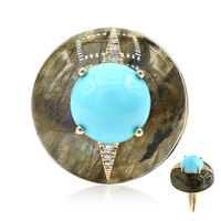 Anillo en oro con Turquesa bella durmiente (CIRARI)