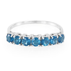 Anillo en plata con Apatita azul rey