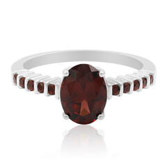 Anillo en plata con Granate de Mozambique