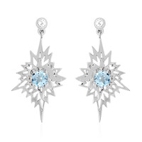 Pendientes en plata con Topacio azul cielo