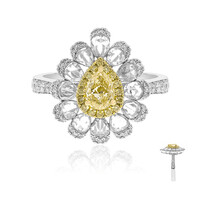 Anillo en oro con Diamante amarillo SI2 (CIRARI)