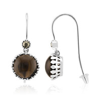 Pendientes en plata con Cuarzo ahumado (Annette classic)