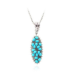 Collar en plata con Turquesa bella durmiente (Dallas Prince Designs)