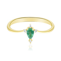 Anillo en oro con Esmeralda de Zambia AAA (CIRARI)