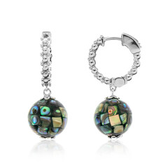 Pendientes en plata con Concha de Abalone (Dallas Prince Designs)