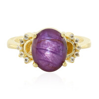 Anillo en plata con Rubí estrella de Channapatna