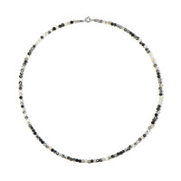 Collar en plata con Cuarzo rutilado negro